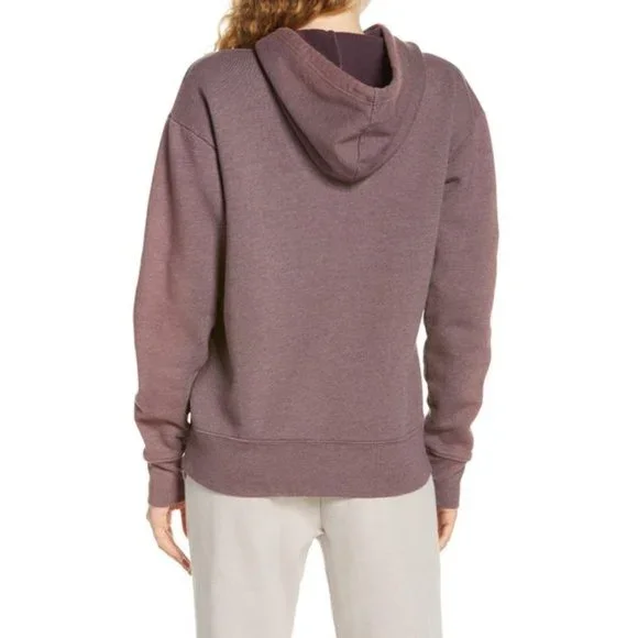 🆕ZELLA Vintage Wash Fleece Hoodie Sweatshirt Burgundy Large 12-14 - Picture 2 of 8